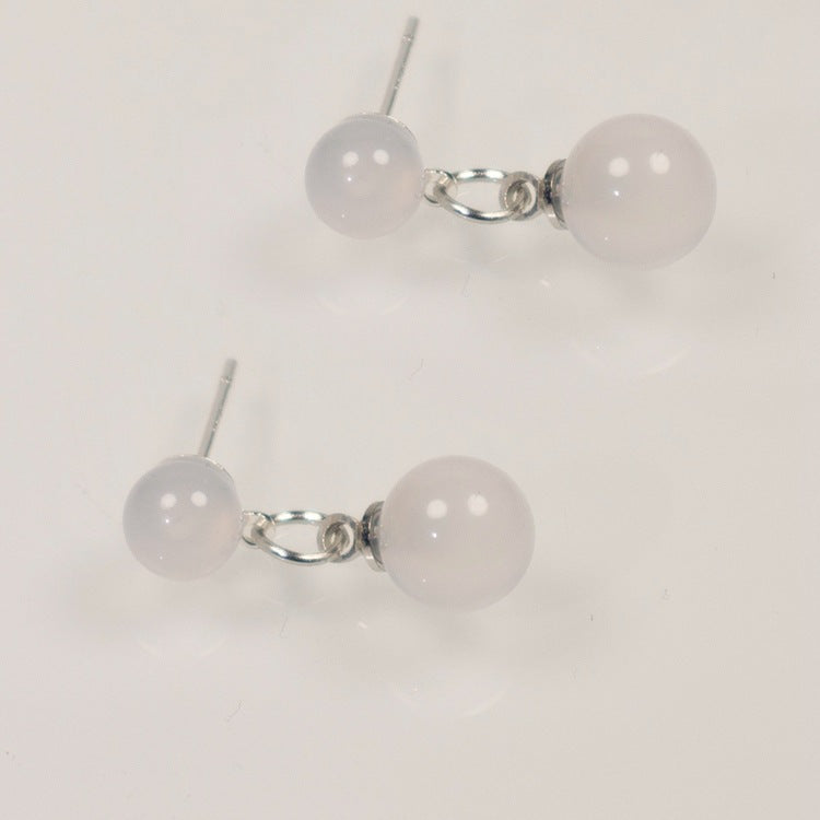 Multicolor Natural agate Raw Stone Earrings