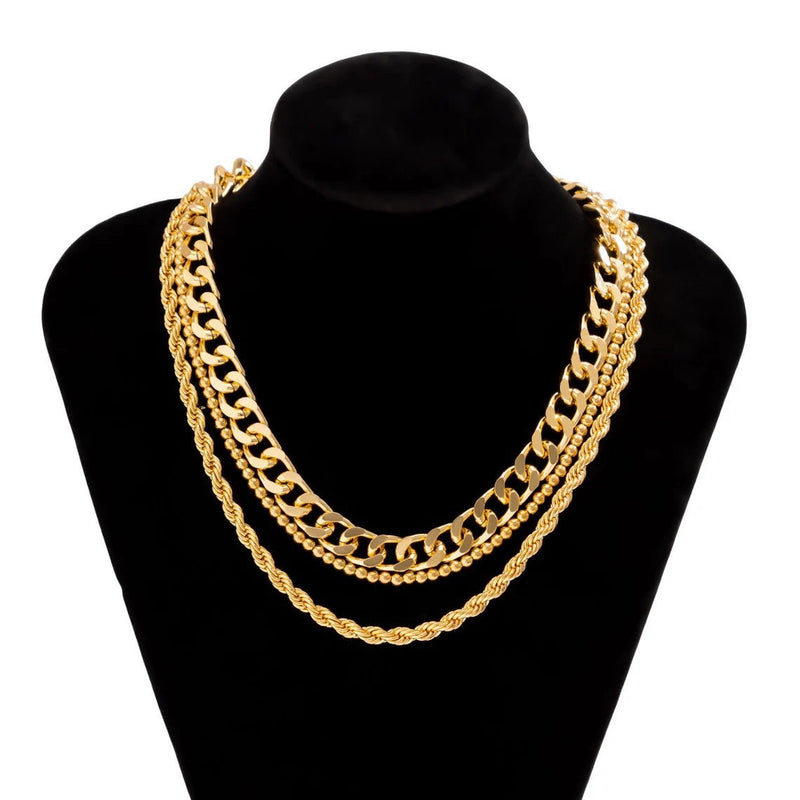 Double Layer Chain Choker Necklace