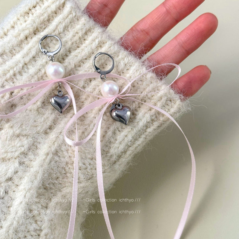 Ribbon Bow Drop Earrings