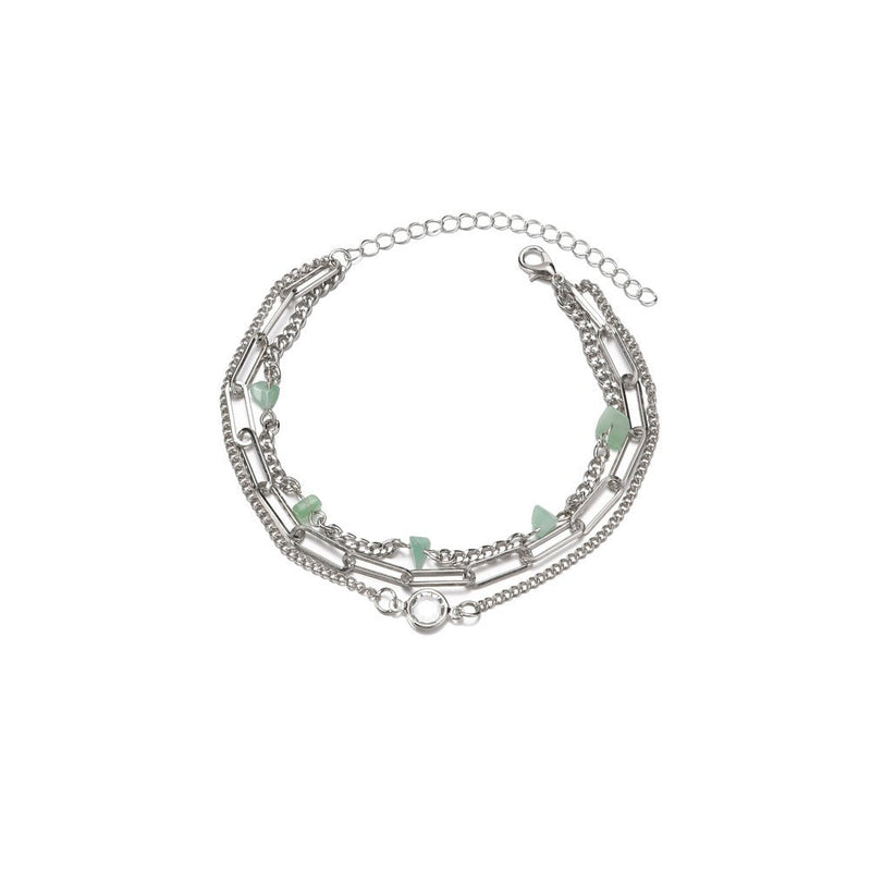 Multi-Layered Nature Stone Anklet Jewelry