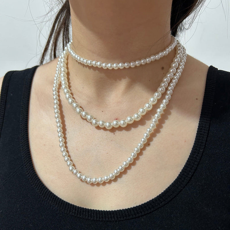 Imitation Layer Pearl Necklace for Women
