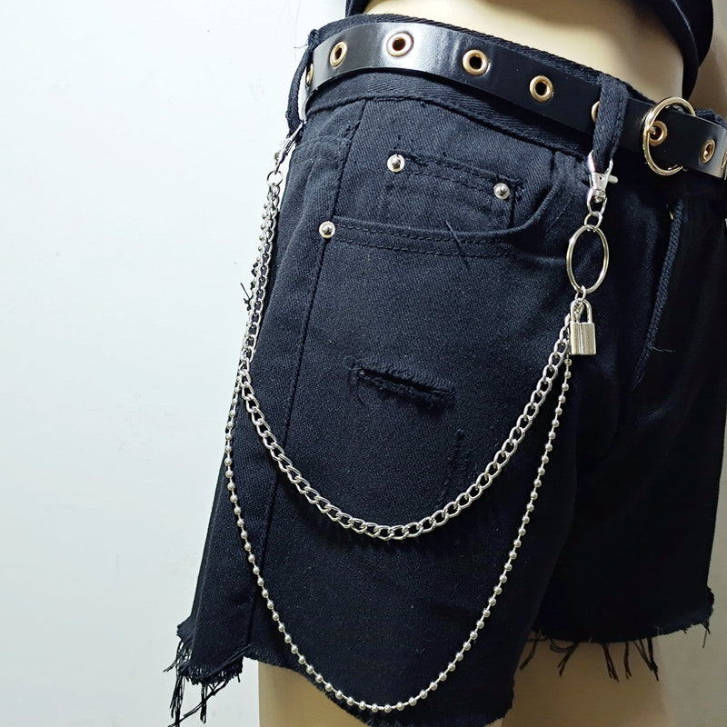 Multi-layer Metal Ring Lock Waist Chain