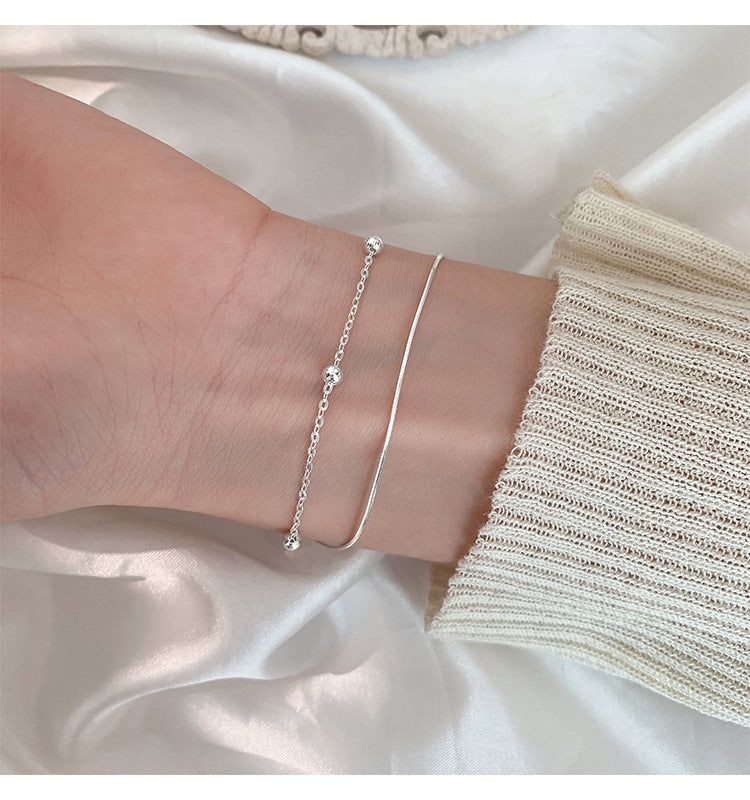 Round Bead Double Layer Bracelets for Women
