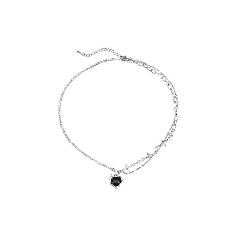 Sweet Crystal Love Stone Fashion Jewelry Women Necklace