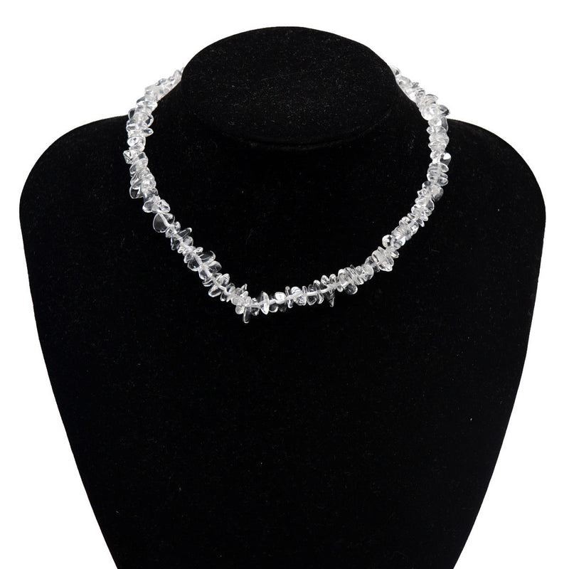 Irregular Natural Crystal Stone Beads Necklace