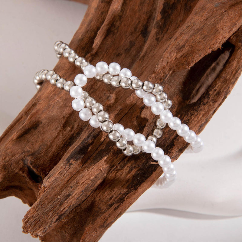 Pearl Knot Stacked Wear Bracelet