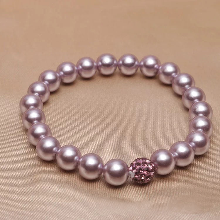 Simple Elegant Round Beads Shell Pearl Beads Bracelets
