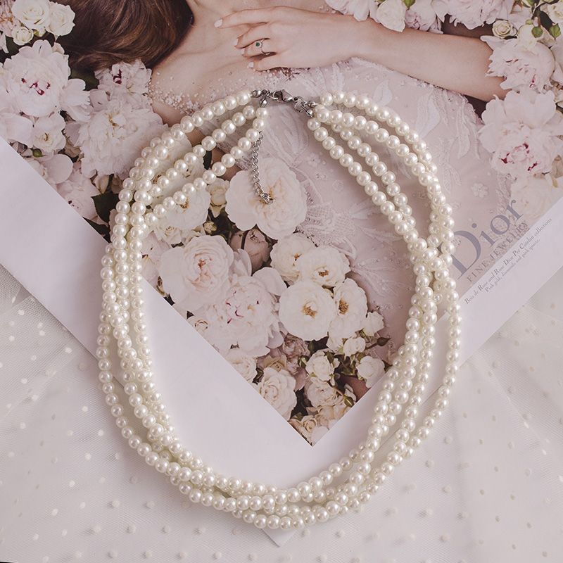 Dainty Pearl Choker Necklaces for Women Trendy