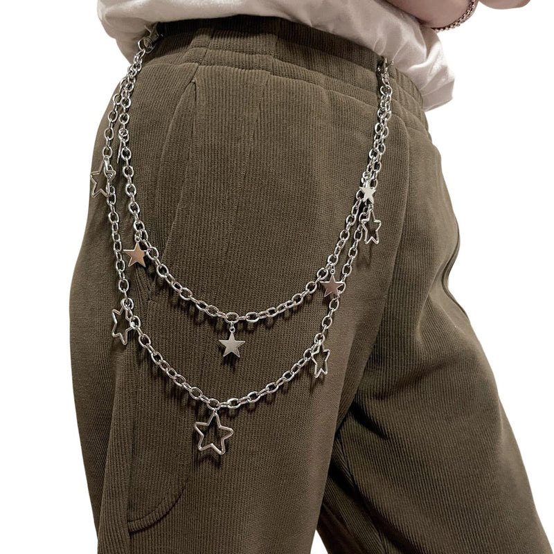 Stars Keychain Punk Trouser Wallet Chain Hip Hop Jeans Chains