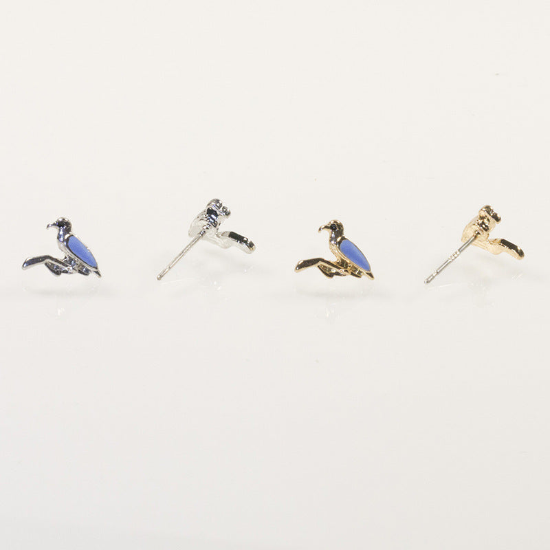 Blue Bird Stud Earring