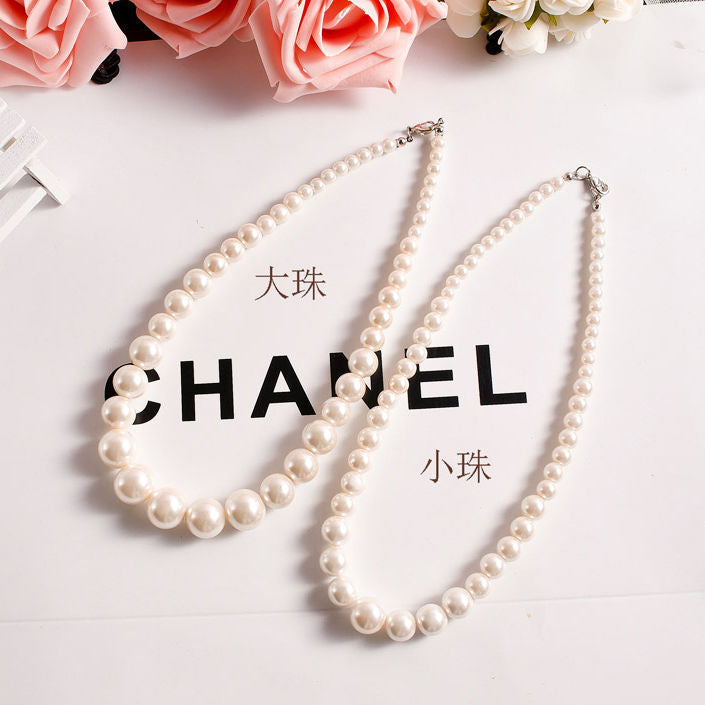 Simple Imitation Pearl Choker Necklace for Women