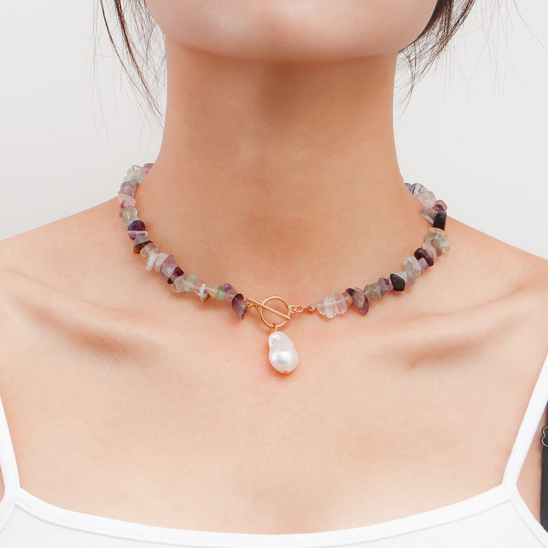Natural Irregular Stone Necklace for Women