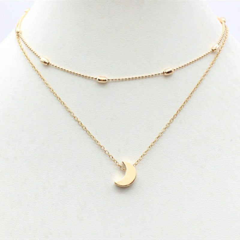 Layered Heart Pendant Necklace Jewelry for Women