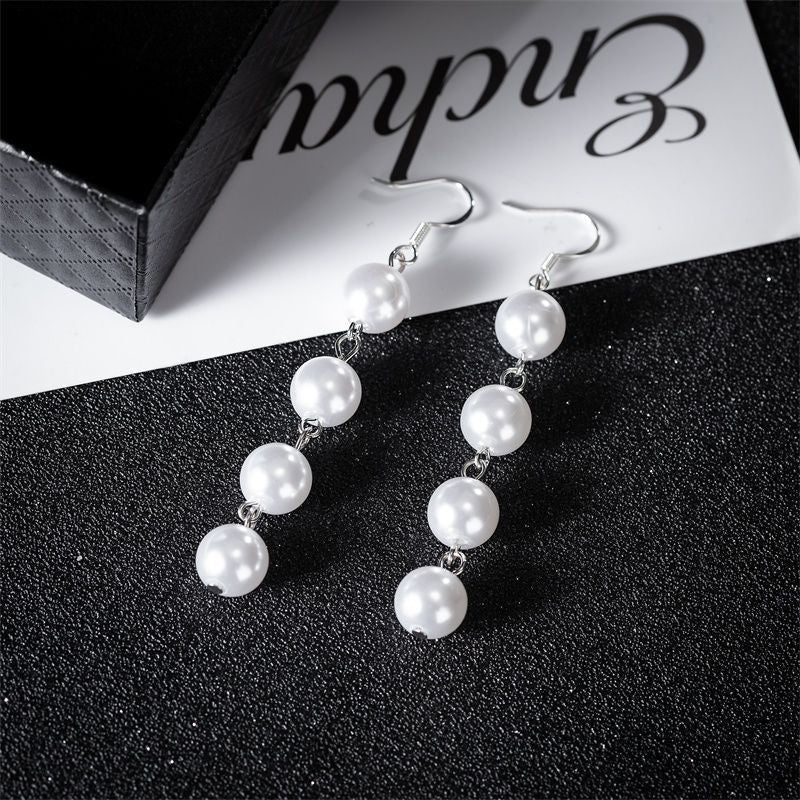 Pearl Beaded Hook Earrings for Women