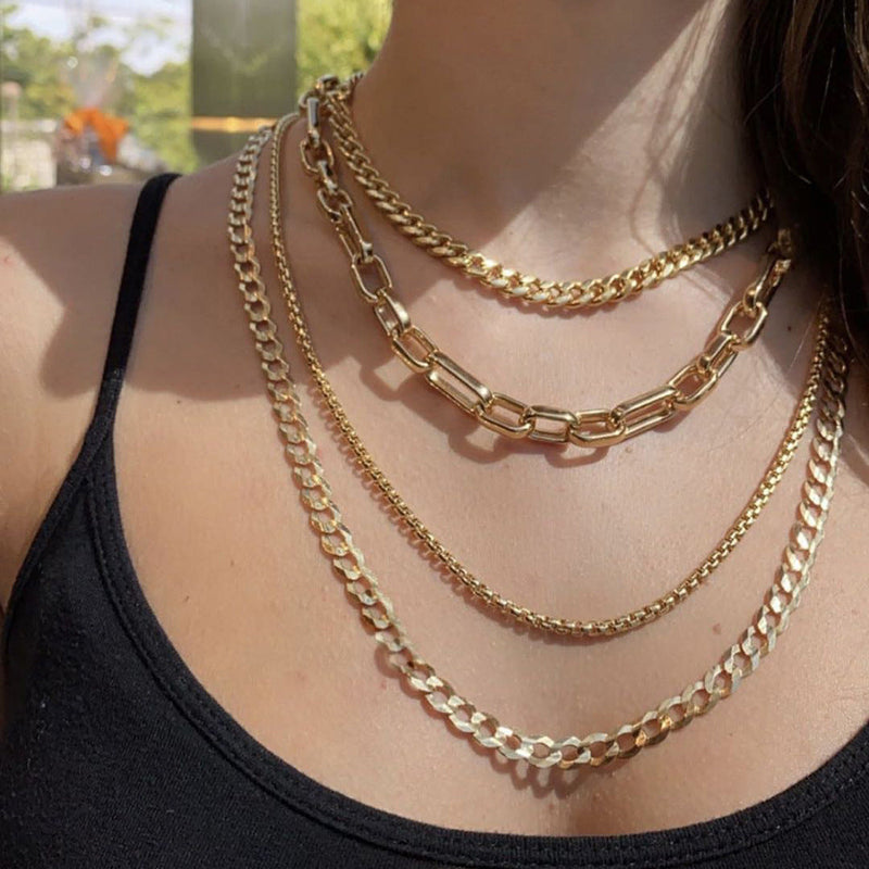 Fashion Gold Long Chain Necklace for Women Wholesale