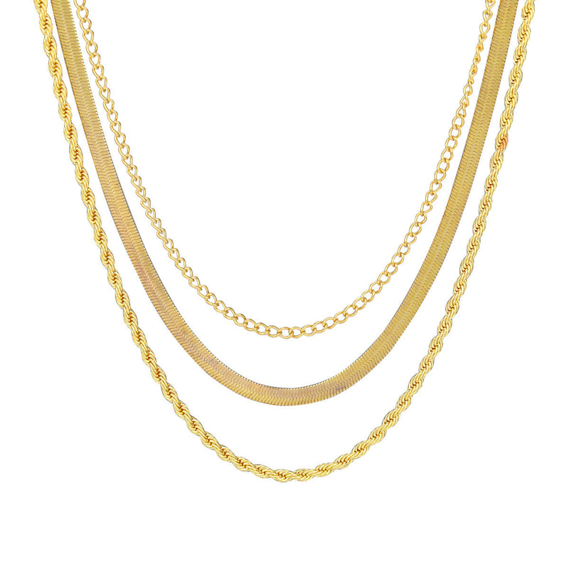 Double Layer Necklace Twist Chain for Women