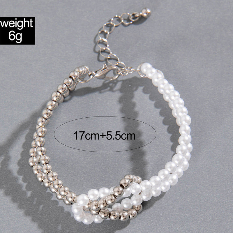 Pearl Knot Stacked Wear Bracelet