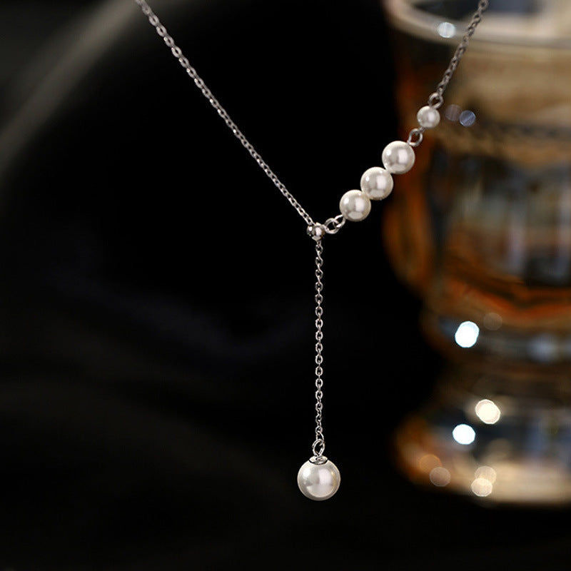Charms Pearl Necklace Pendant Necklaces