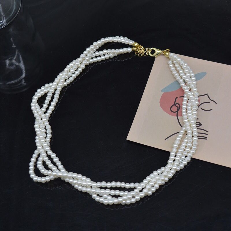 Retro Multilayered Pearl Necklace Baroque Beautiful