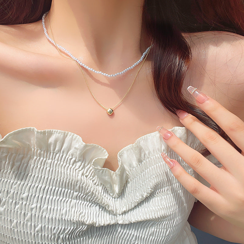 Pearl Necklaces White Pearl Beaded Necklace for Women