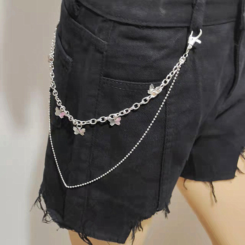 Butterfly Keychain Punk Trouser Wallet Chain Hip Hop Jeans Chains