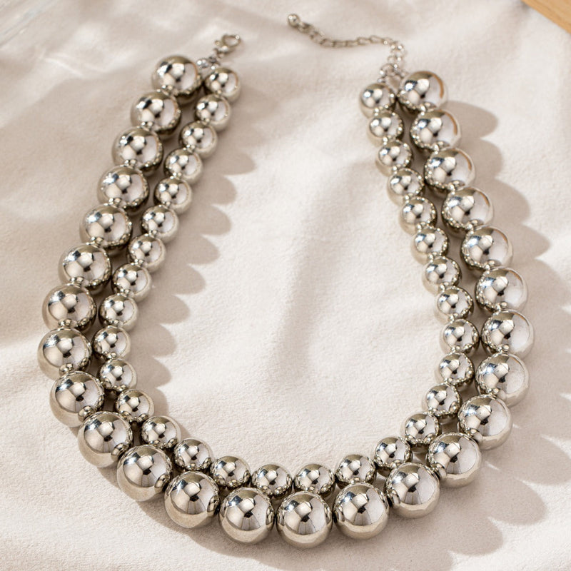 Exaggerated Big Ball Choker Necklace Women