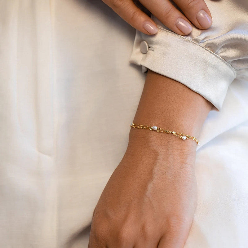 Beaded Pearl Wrap Bracelets Women