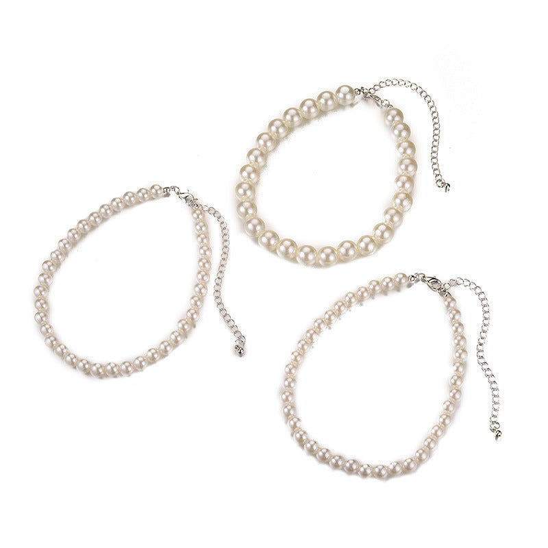 Fashion Imitation Pearl Beaded Bracelets Set