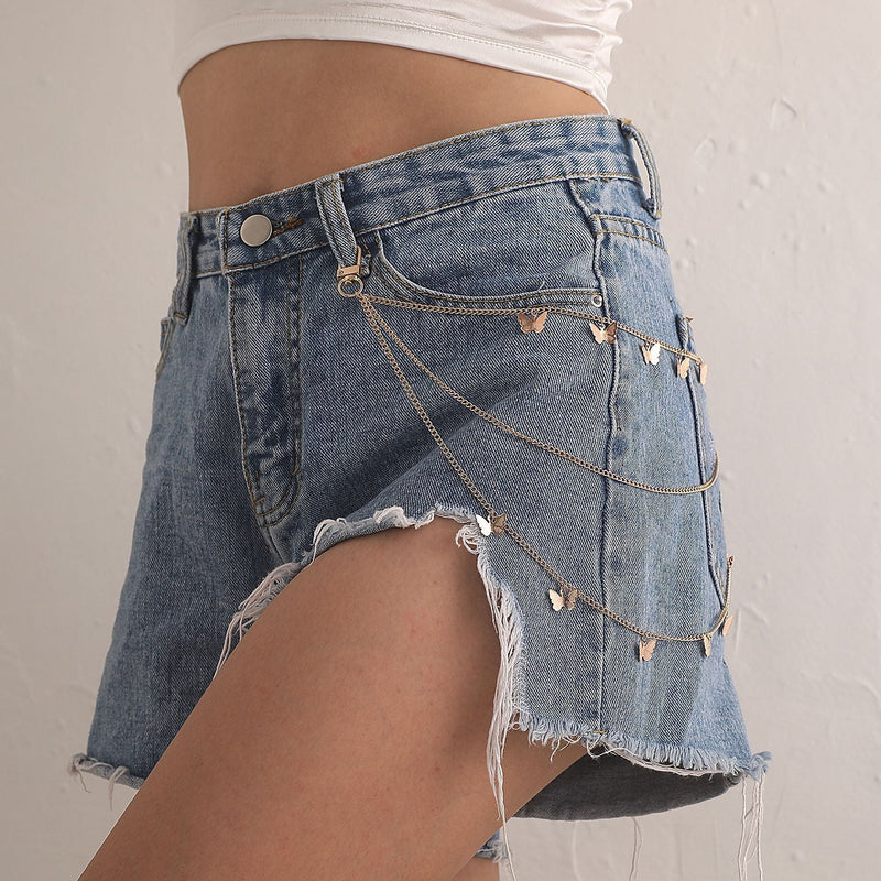 Punk Street Butterfly Belt Waist Chain