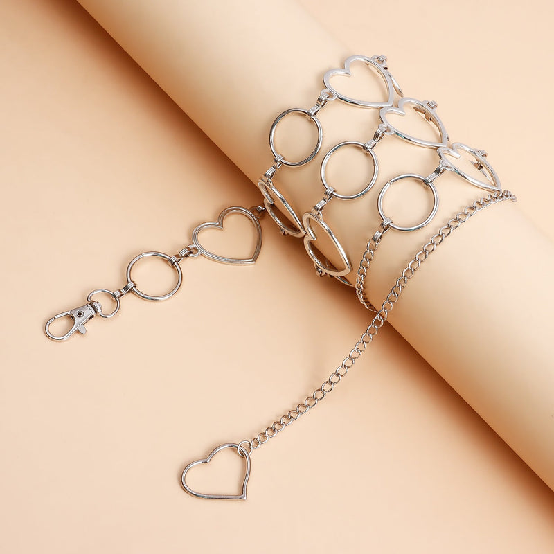 Double Hollow Metal Heart Waist Chain Women