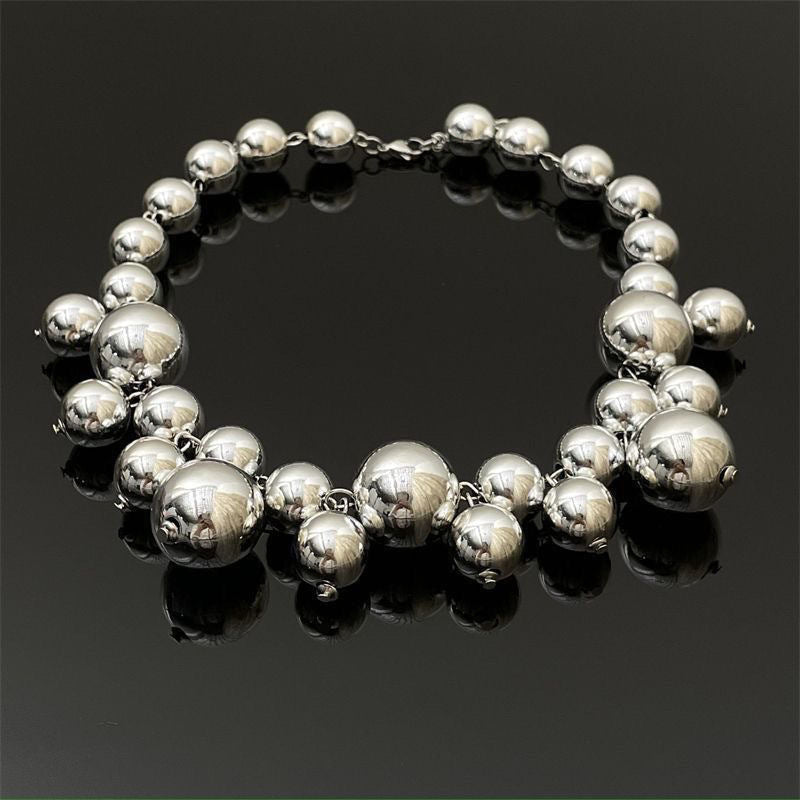 Exaggerated Large Beaded Short Necklace