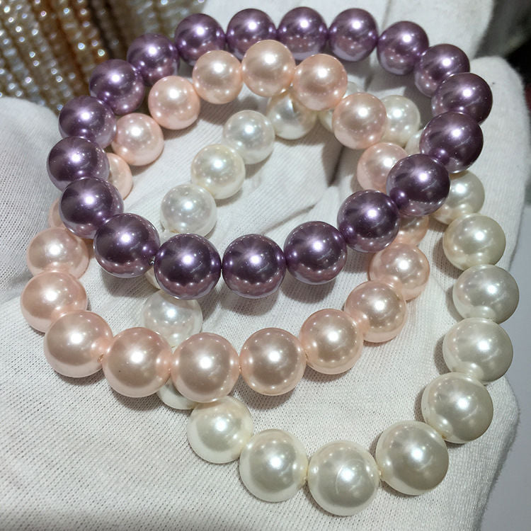 Simple Elegant Round Beads Shell Pearl Beads Bracelets