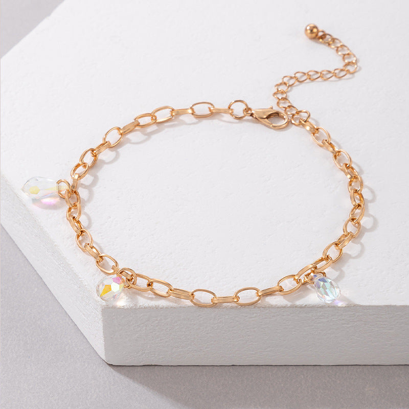 Fashion Crystal Bead Charm Anklet Jewelry