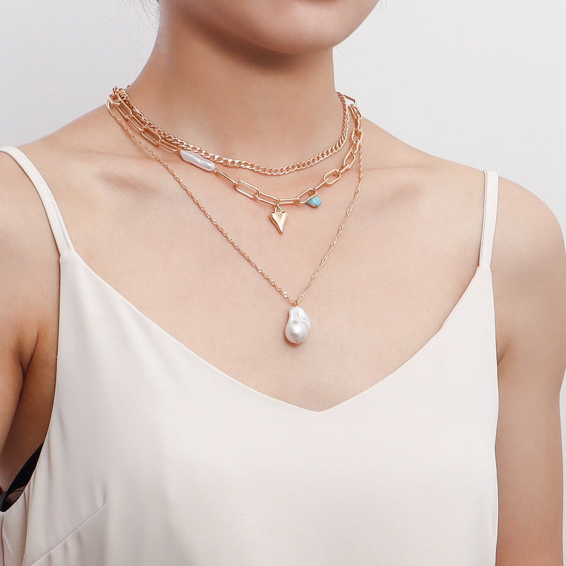 Multi Layer Heart Pendant Necklace