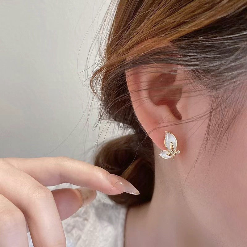 Creative Enamel Butterfly Earrings