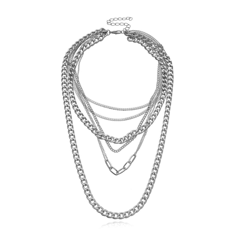 Cute Layered Chain Choker Necklace Set