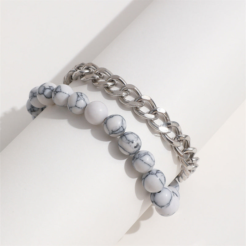 Natural Gemstone Round Beaded Bracelet