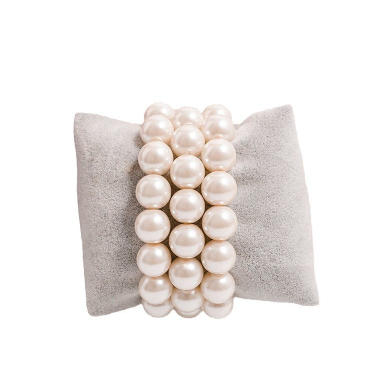 Elegant Glass Pearl Beaded Bracelet