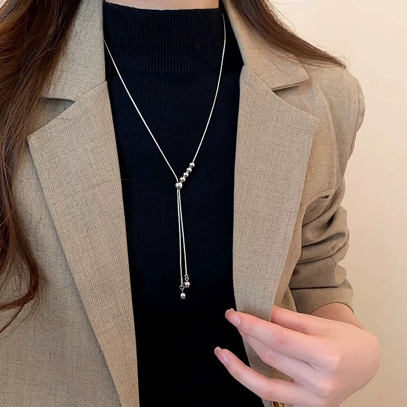 Cross-border Simple Round Bead Necklace