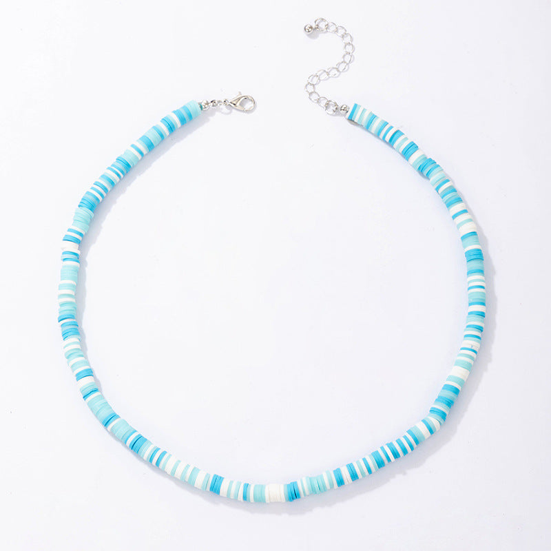 Small Colorful Soft Clay Necklace