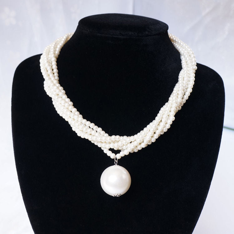 Multi-Layer Beaded Layer Pearl Necklace