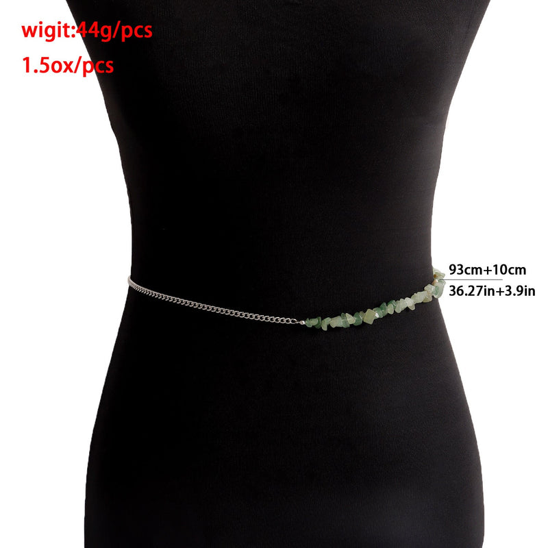 Bohemia Style Natural Stone Gravel Waist Chain