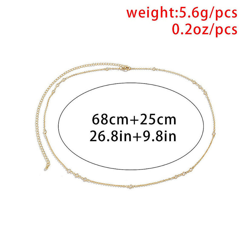 Summer Belt Dance Waist Chain Sexy Crystal Waist Jewelry Belly Body Chain