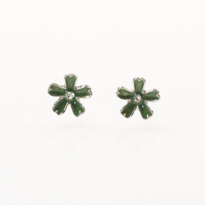 Enamel Flower Stud Earrings