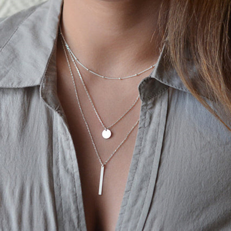 Simple Double Layer Color Necklace