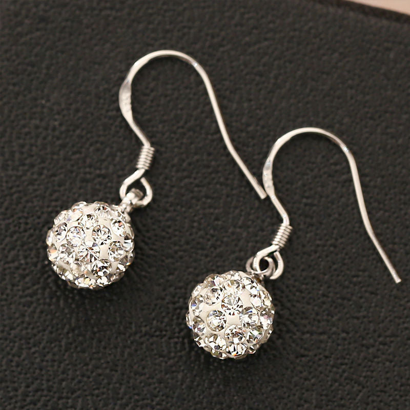 Dangle Crystal Rhinestone Ball Earring