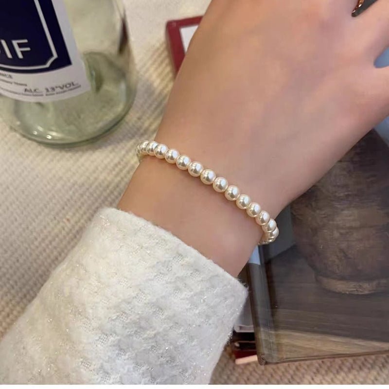 Women Glass Pearl Bracelet