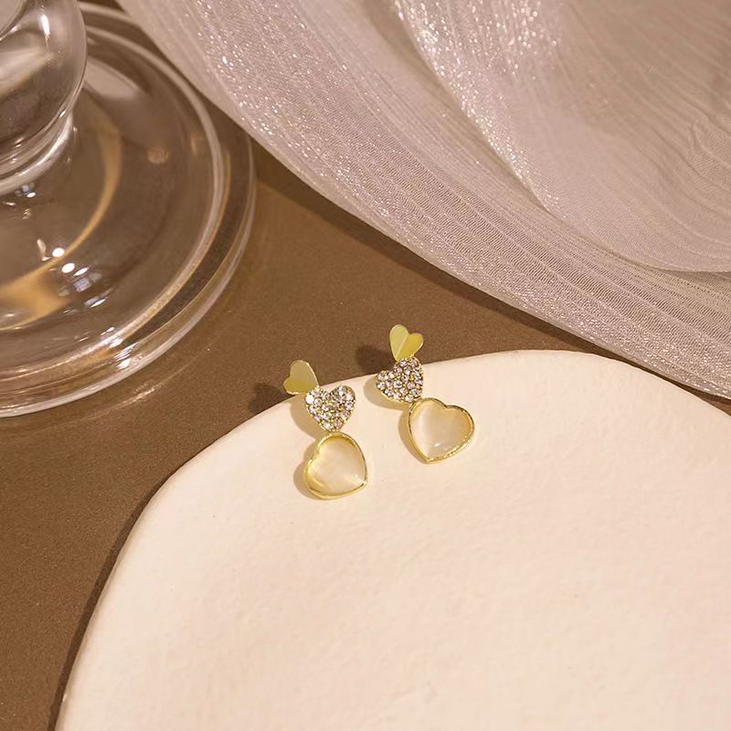 Crystal Love Pendant Earrings