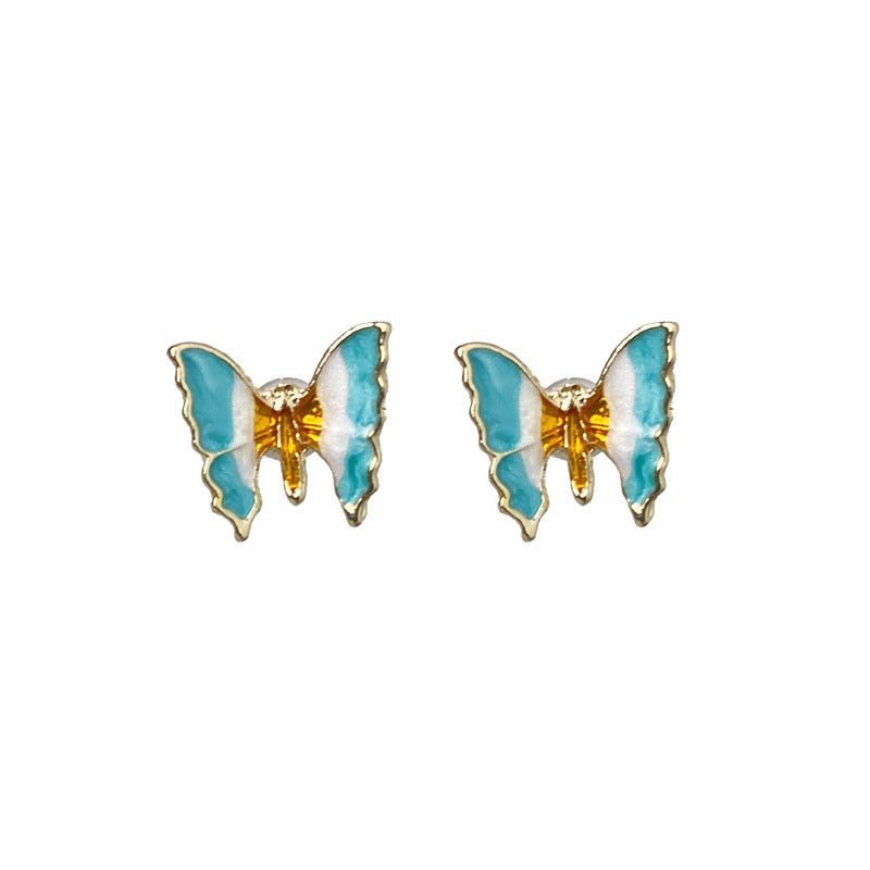 Colorful Enamel Butterfly Earings
