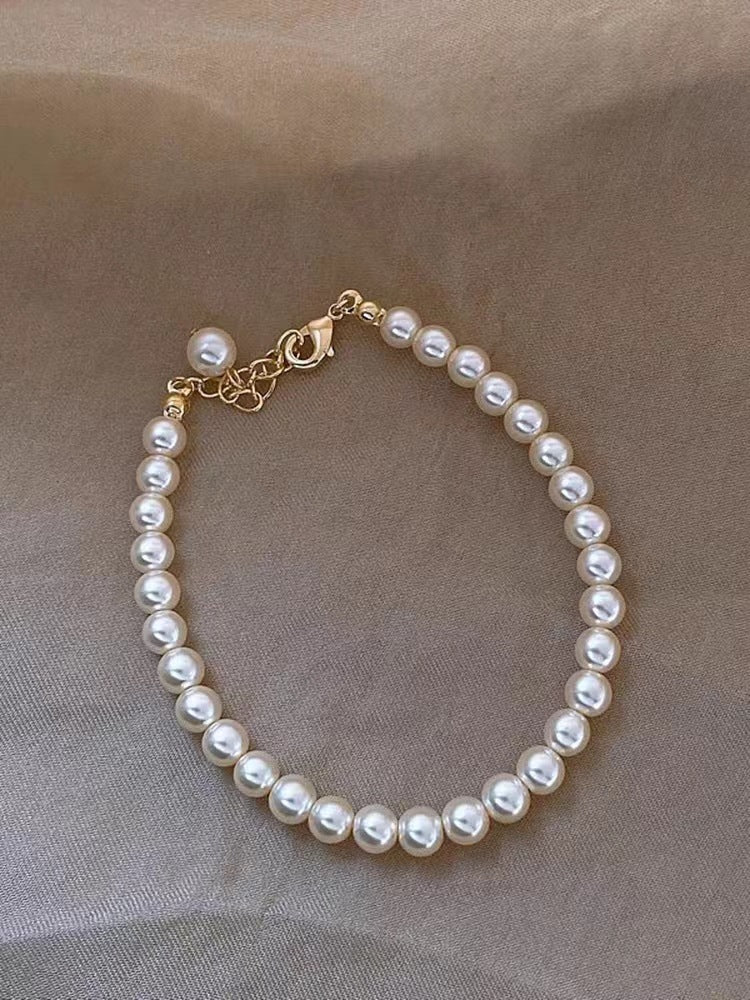 Women Glass Pearl Bracelet